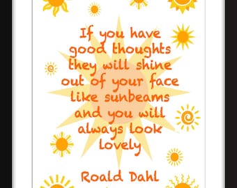 Roald Dahl "Sunbeams" Unframed Children's Print