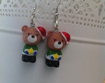 Teddy bear earrings
