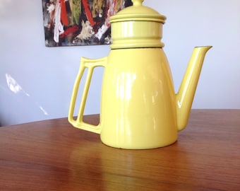 Mid Century coffee pot - cast iron - enamel - drip coffee pot - Descoware