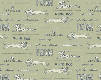 Unleased Green - Dogs from Blend Fabrics