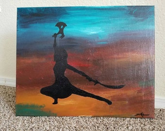 River Tam Silhouette Arcylic Painting