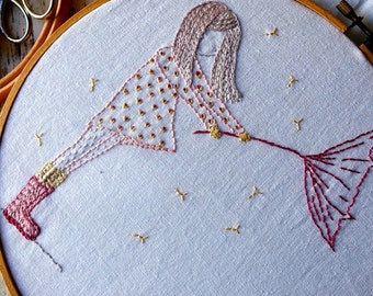 umbrella girl hand embroidery pattern pdf