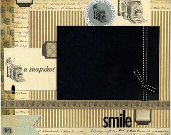 Smile - 12x12 Premade Scrapbook Page