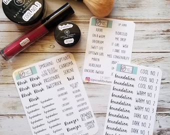 Young Living Savvy Minerals Makeup Cap Labels