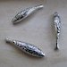 43x9x5mm metal color fish shaped Tibetan style bead: antique silver.