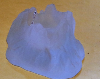 Vintage New Frosted Glass Candle Holder