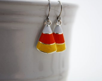 Candy Corn Earrings Halloween Jewelry Candy Corn Jewelry Halloween Earring Fall Jewelry Autumn Jewelry Holiday Jewelry Halloween Costume 025