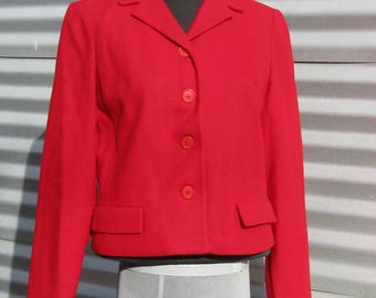 Vintage 1960's , Majestic Cropped Red Jacket
