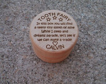 Tooth Fairy Box Personalized Wooden