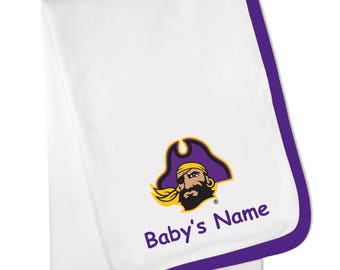 East Carolina Pirates Personalized Baby Blanket