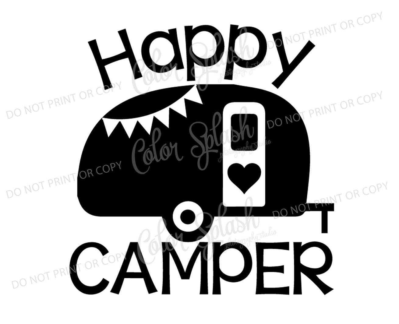 Download happy glamper glamping camper camping trailer svg dxf