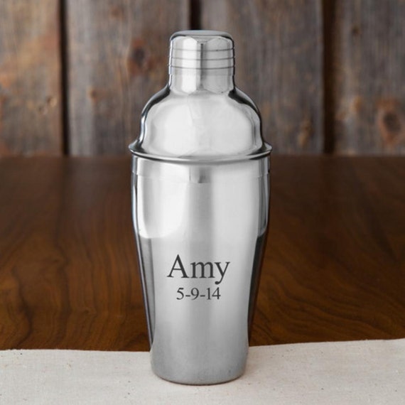 Personalized cocktail shaker monogrammed engraved custom