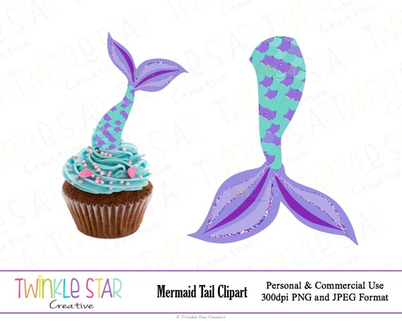 INSTANT DOWNLOAD Mermaid Tail Clipart Mermaid Digital Clip