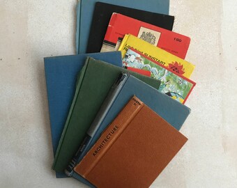 Vintage hardback and soft-back book covers, 9 hardback / 4 soft-back: unique canvases for art and collage. 12 single covers. (set 3.2)