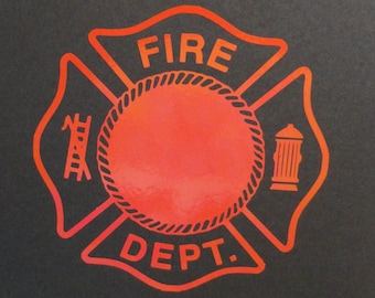 Fire Department Car Decal