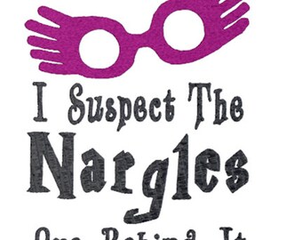 SALE I suspect the Nargles Harry Potter Machine embroidery design 5x7