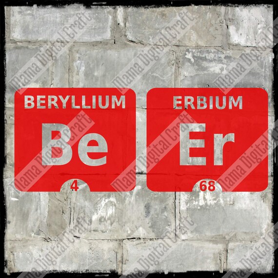 periodic table beer ditigal cutting file svg studio 3