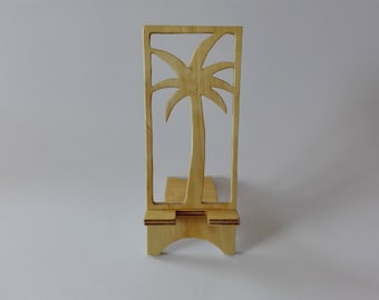 Wooden phone stand Palma, Phone holder for smartphone, Phone docking station, iPhone stand, Charging Station