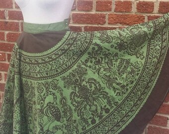 Vintage 1950's Mexican Souvenir Circle Skirt // Hand Painted Skirt // Londy Of Mexico