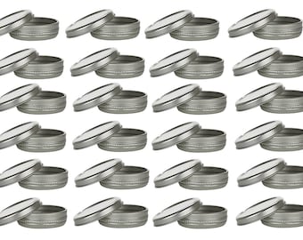 Nakpunar 24 pcs 10 ml Tin Containers (Solid Slip on Top, Silver)