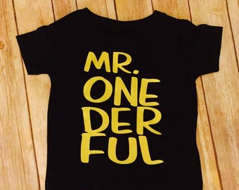 Mr. Onederful first birthday shirt one-der-ful