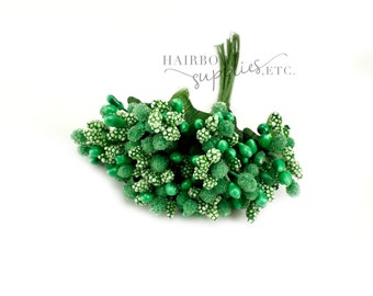 Green Pip Berry Stems 1 inch - Pip Berries, Berry Stamen, Pip Berry Wreath, Flower Making, Flower Stamens, Artificial Berries, Pip Berries