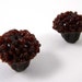 Pair of Super Death by Chocolate Handmade Glass Cupcake Beads