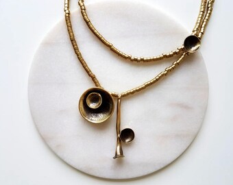 Bronze chain/Ottoman chain/abstract necklace/long necklace/nicer/special gift