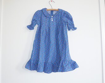 Vintage Blue Floral Dress