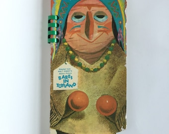 1961 Golden Magic Wipe-Off Book with Crayons- Disney- Toy Indian- Babes in Toyland