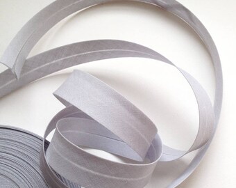 Bias fold Pearl gray 100% plain cotton