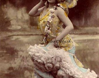 Painted lady many ruffles instant digital download