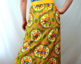 Vintage 60s Alex Colman Psychedelic Maxi Skirt
