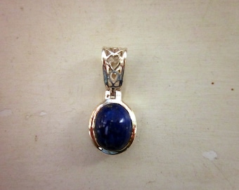 Lapis Lazuli & Sterling Silver Pendant - #37