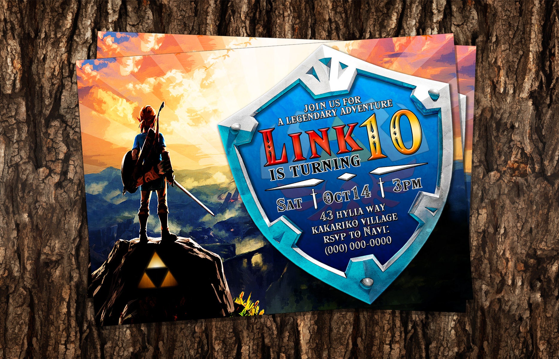 custom-the-legend-of-zelda-birthday-invitation-5x7-or-4x6