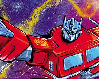 Optimus Prime art print 8.5x17 by Lopan4000