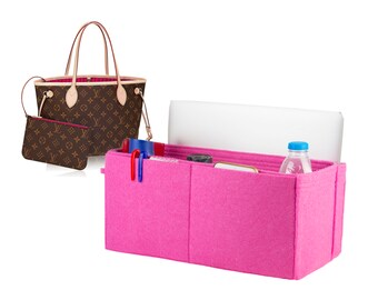 Louis Vuitton Bag insert organizer purse insert with McBooksleeve in FUCHSIA - Express shipping