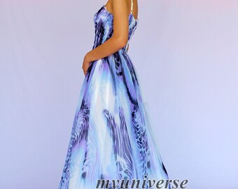 Beach Maxi Dress Chiffon Women Plus Size Floral Summer Sundress Graduation