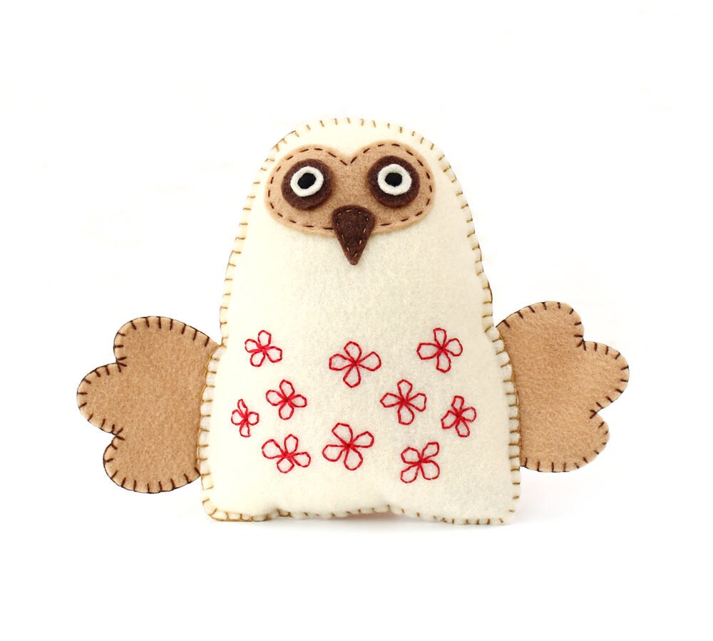 Felt Owl  Pattern  Stuffed  Owl  Sewing Pattern  Woodland Owl 