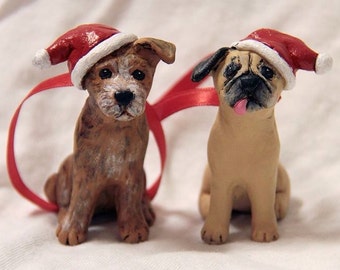 Custom Pet Portrait 3-D Sculpture or Christmas Ornament