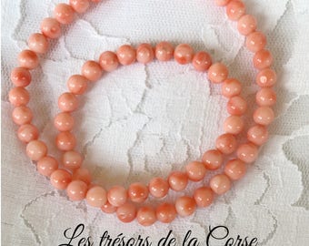 Salmon genuine Angel skin coral necklace