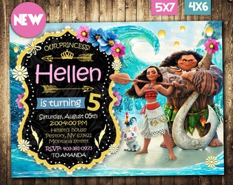 Moana Invitation, Moana Invite, Moana Party, Moana Birthday Invitation, Moana Birthday, Moana Princess, Moana Printable