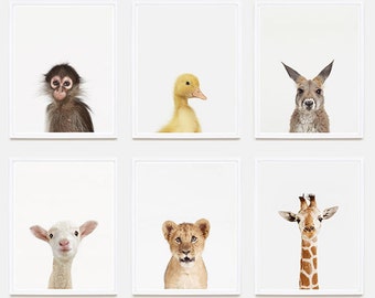 Baby Animal Nursery Art Print: Giraffe Little Darling.