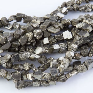 Pyrite Raw Nugget Gemstone Beads, Stones for Beading, Gemstone Beads, Beads for Necklace, Rock Nuggets, Pyrite Raw Nugget Gemstone, GS19RK