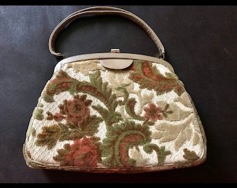 Vintage tapestry carpet bag