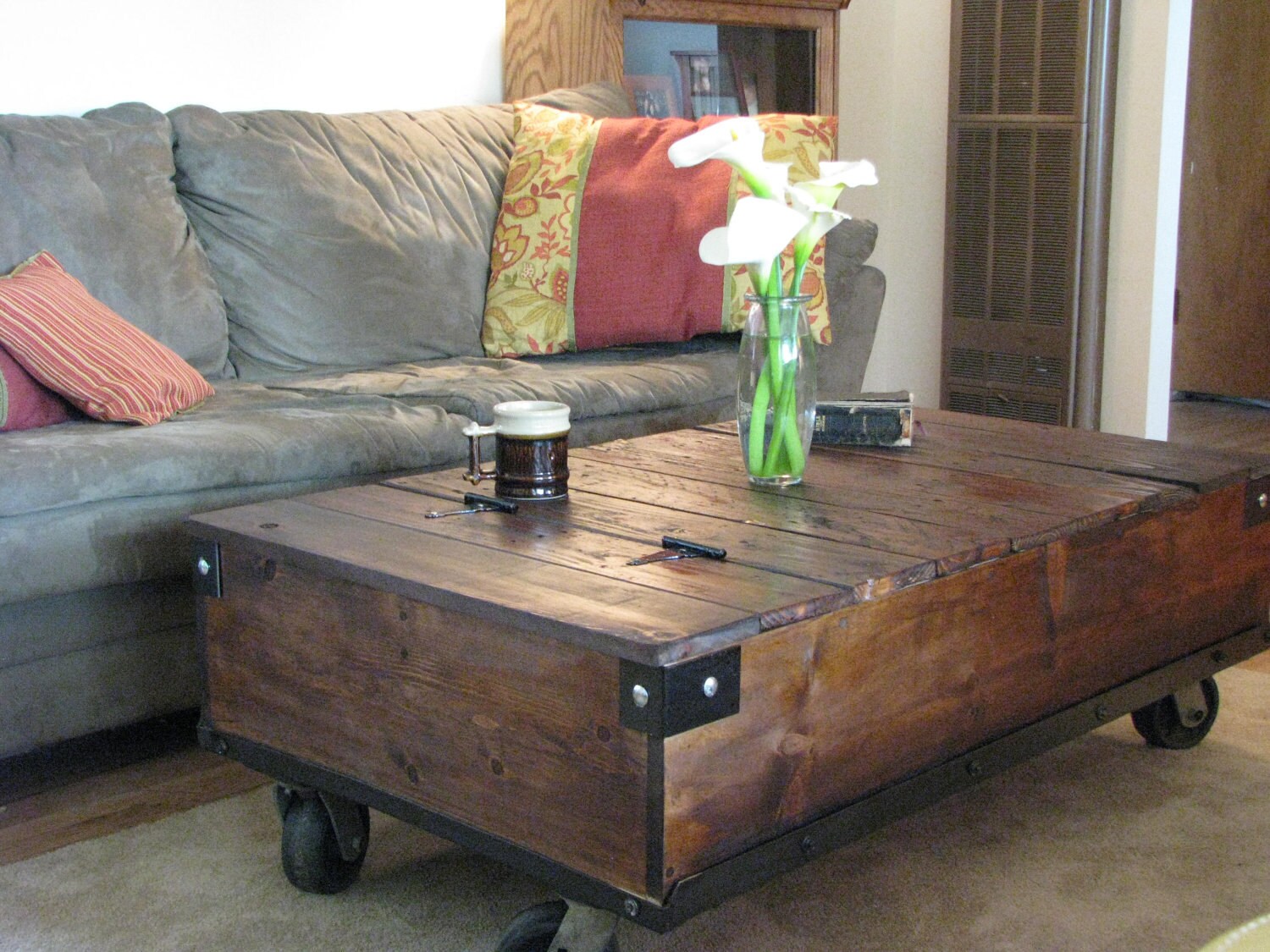 Factory Cart Coffee Table with Storage