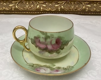 Union K Teacup and saucer made in Czochoslovakia