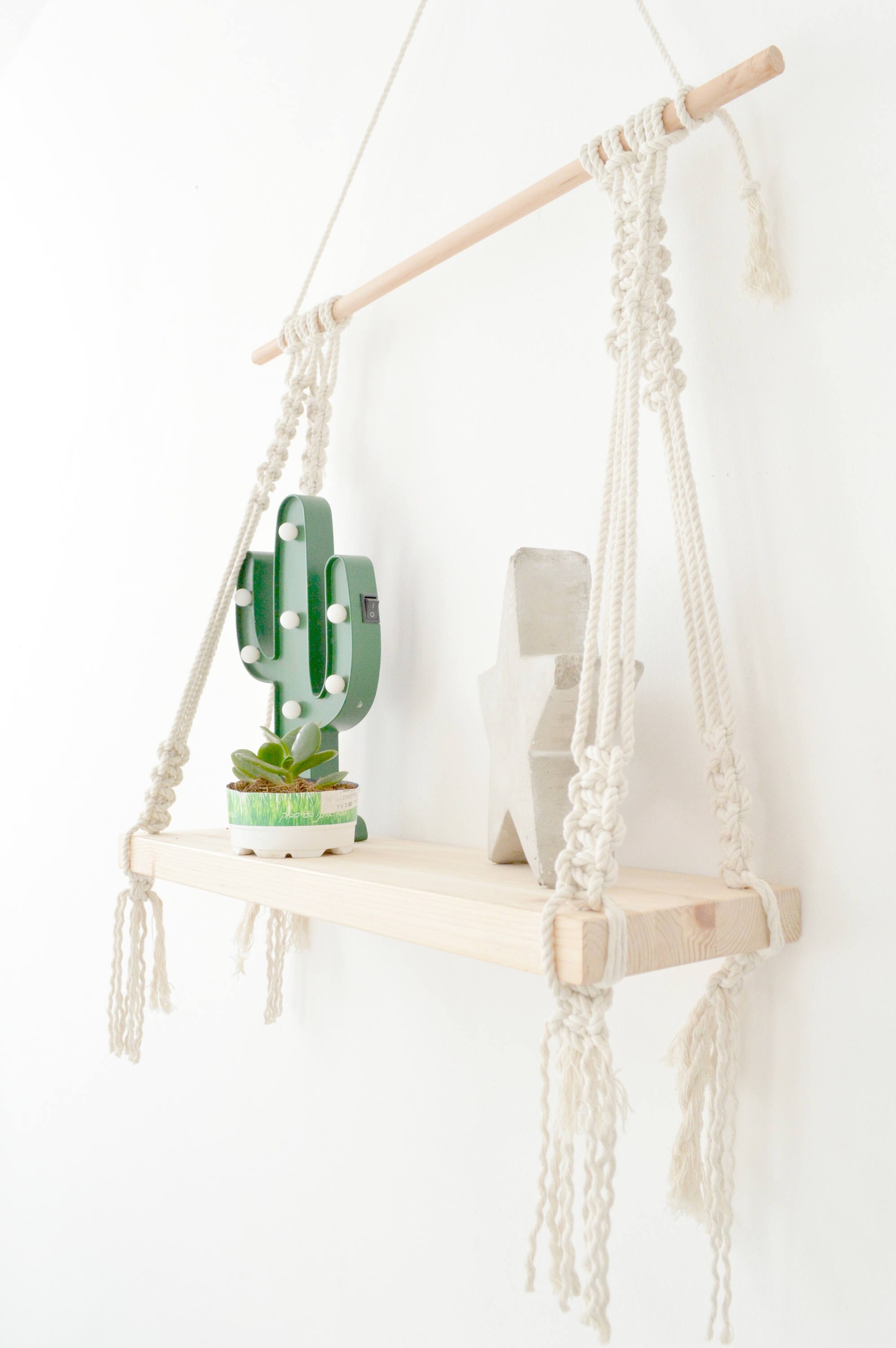 Macrame shelf hanging macrame shelf Boho shelves Macrame