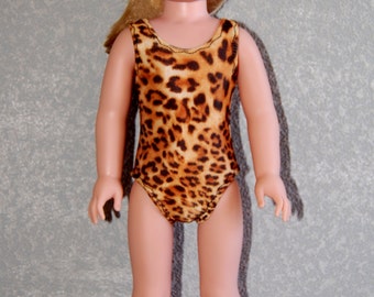 Swimsuit for 14" Wellie Wishers or Melissa & Doug Doll Clothes leopard tan tkct981 READY TO SHIP