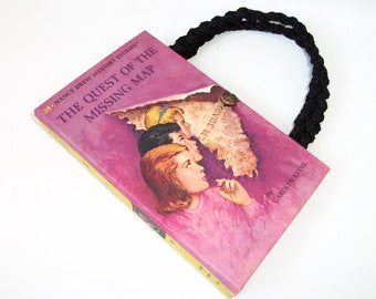 Nancy Drew Book Purse The Quest of the Missing Map Handbag Vintage Book Purse